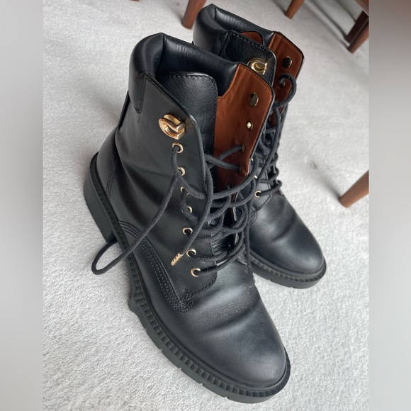 Coach Latimer black combat boot Sz. 7 - Picture 4 of 6